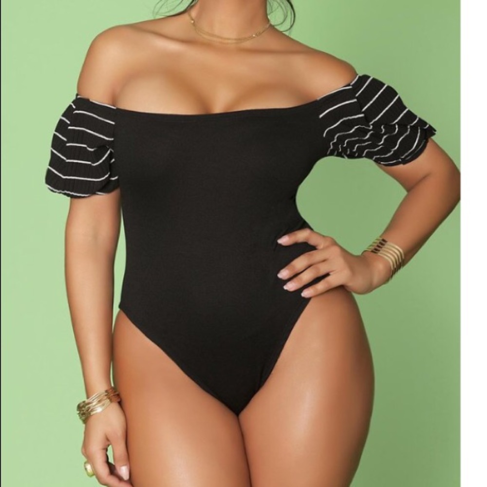 Rue107 Black Mendez Bodysuit Leotard BRAND NEW 2X